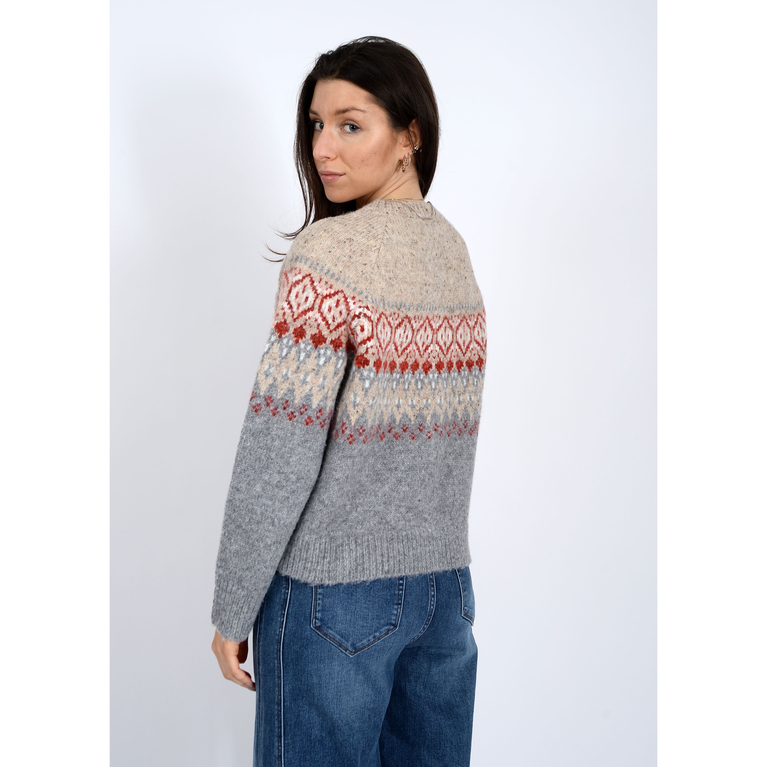 RD Style  -Themis Cardigan in Neptune Fairisle