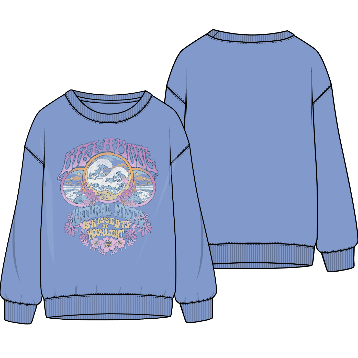Billabong - Girls Natural Mystic Sweatshirt in Outta The Blue