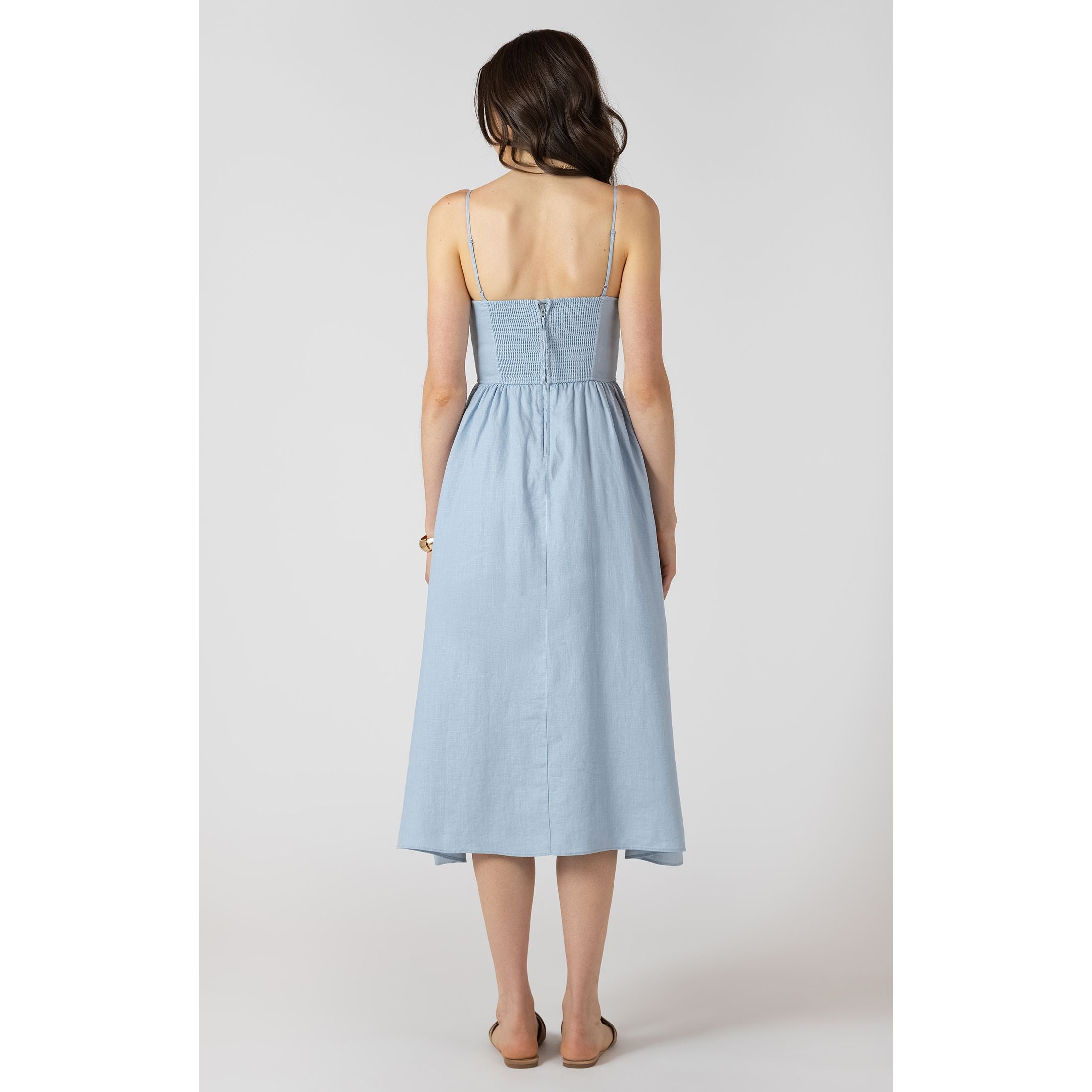 dex denim dress Dex Denim Tiered Mini Dress
