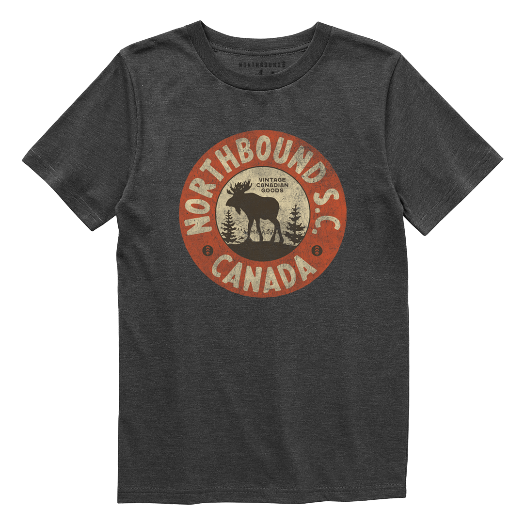 Northbound Kids - Moose T-Shirt in Charcoal