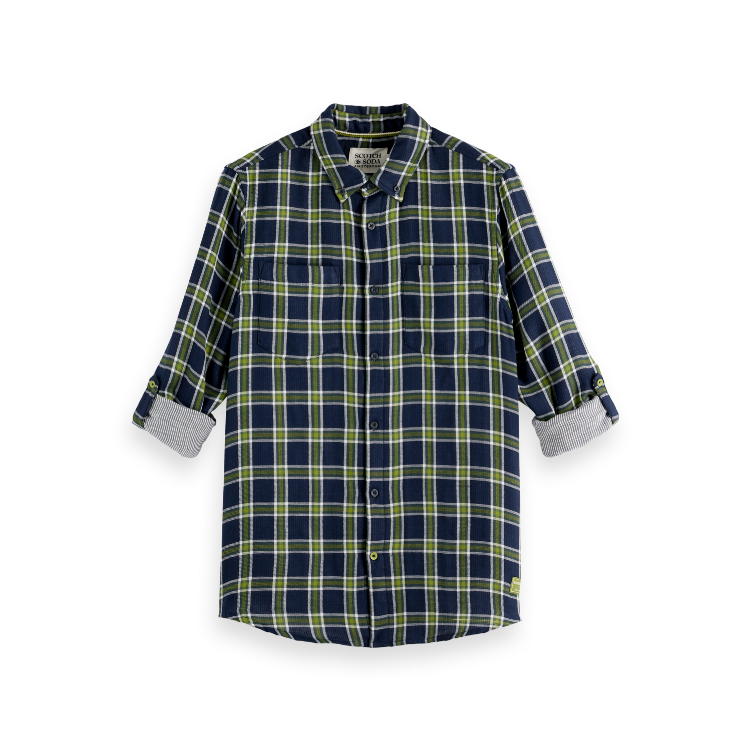 Scotch & Soda - Double Face Check Shirt in Sky Captain Check