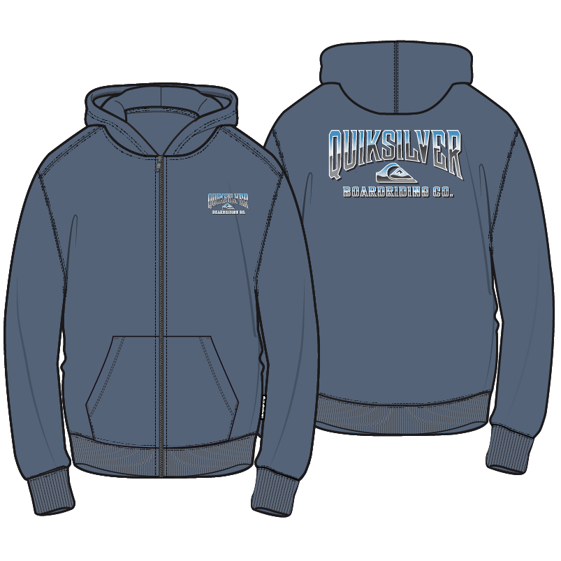 Quicksilver - Boys Chrome Tribe Hoodie in Stormy Season