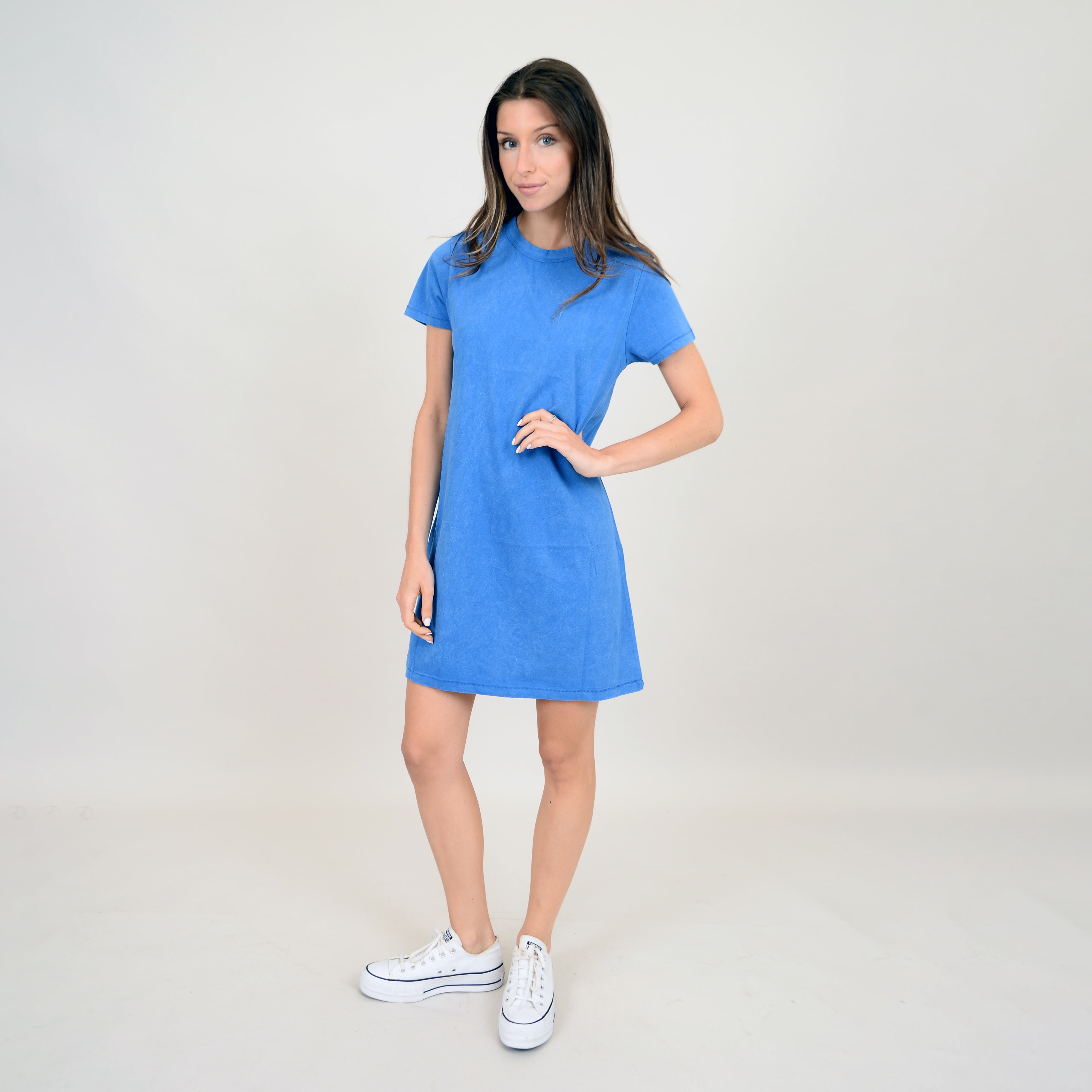 RD Style - Tianie T-Shirt Dress in Riviera Blue