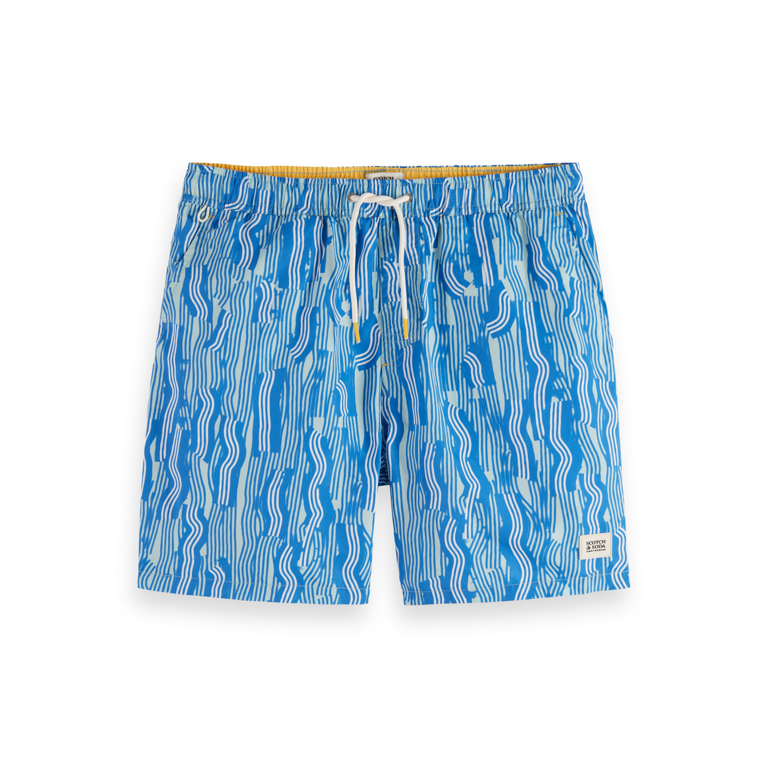 Scotch & Soda - Printed Mid Length Swim Short in Vuur Island Stripe