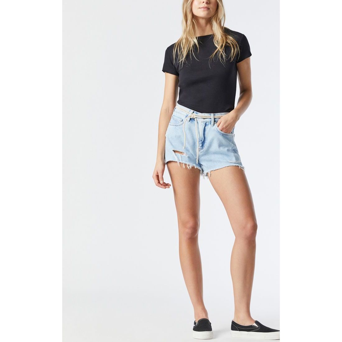 Mavi - Rosie Shorts in Light Organic Blue