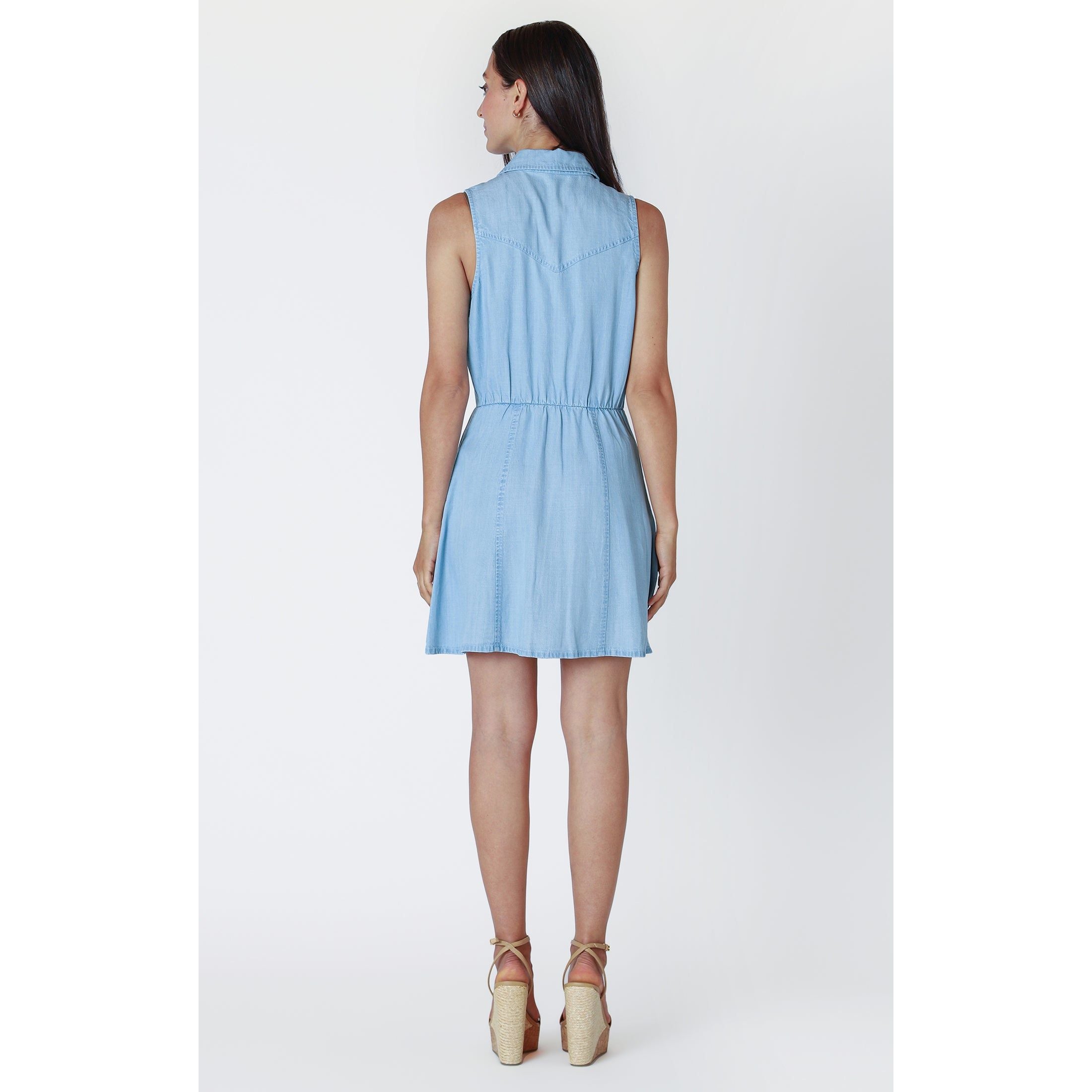 Dex - Tencel Utility Dress in Light Blue