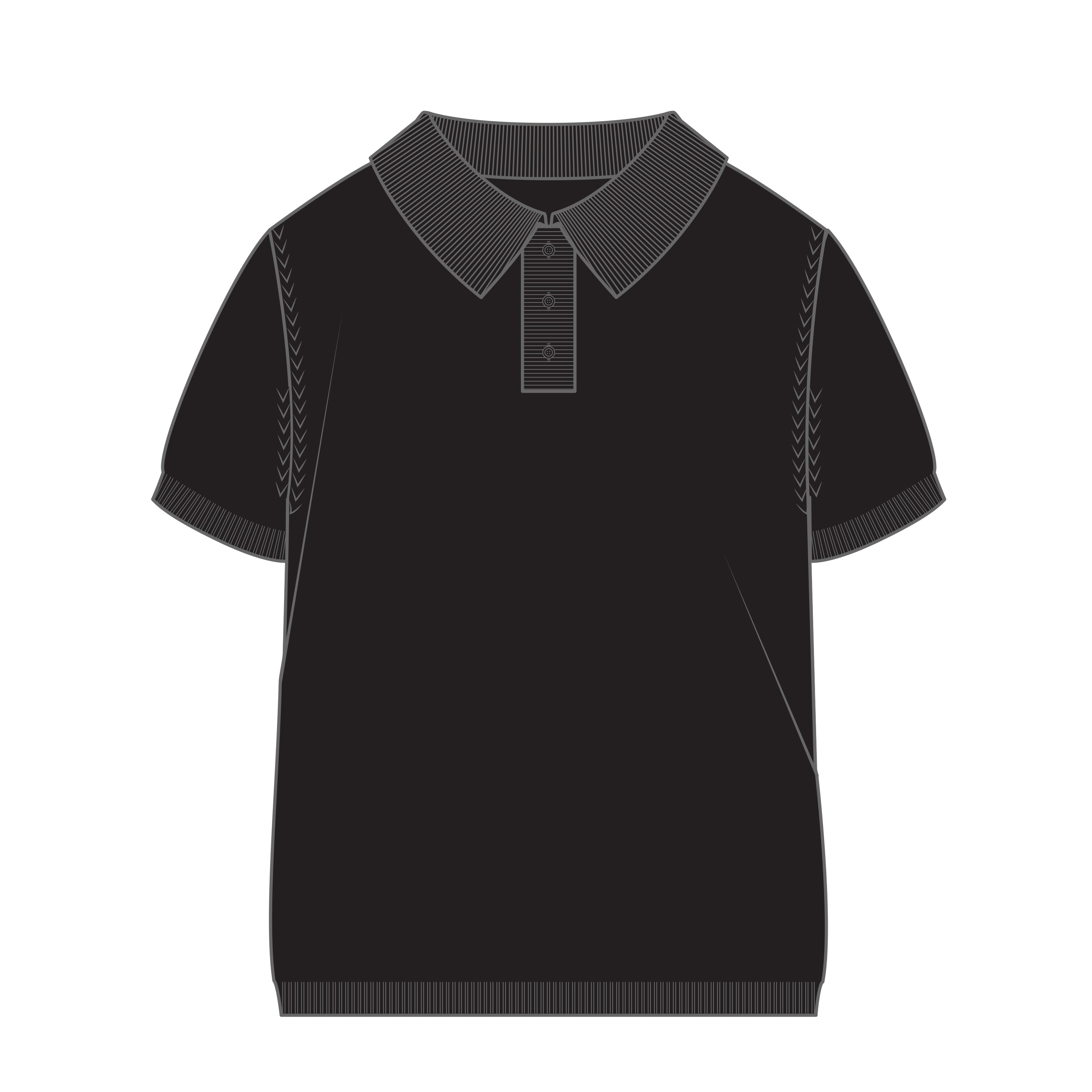 Hedge - Knit Polo in Black