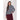 24 Colours - Striped Sweater in Bordeaux/Soft Blue