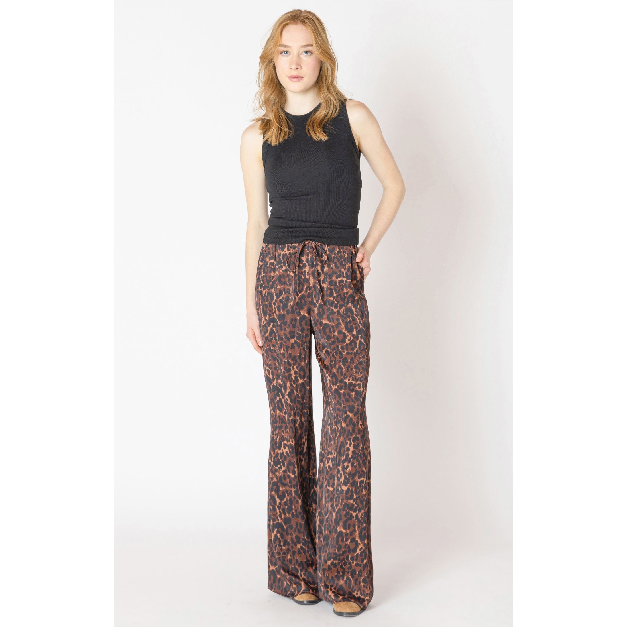 Dex - Printed Flowy Pant in Tonal Animal