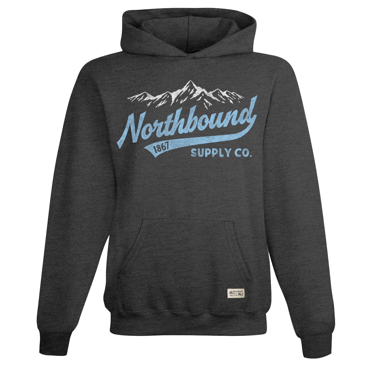 Northbound Kids - Mountains Hoodie in Charcoal