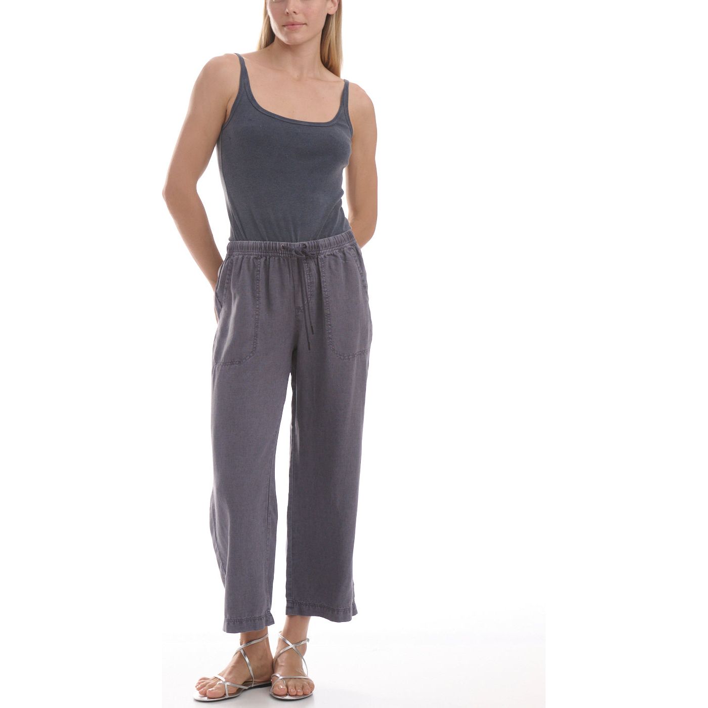 Splendid - Angie Crop Wide Leg Pant in Ash Navy