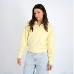 RD Style - Mailyn Soft 1/2 Zip Mock Neck Sweatshirt in Lemon Tart