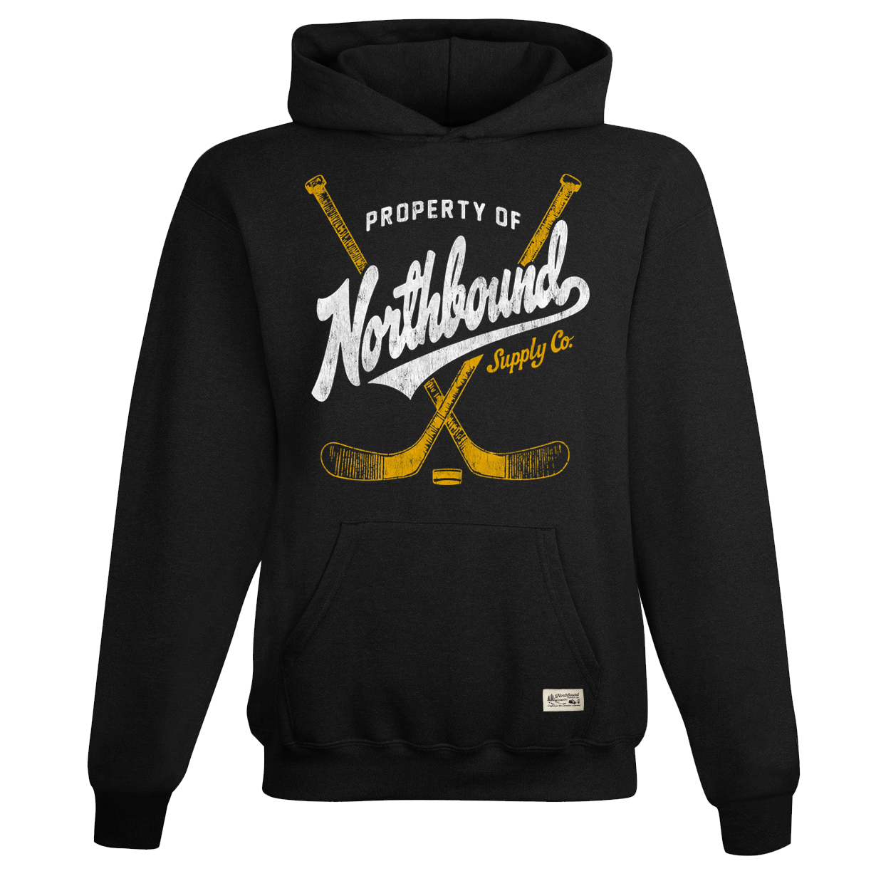 Northbound Kids - Vintage Hockey Sticks Hoodie in Black