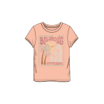 Billabong - Girls Stamped Waves T-Shirt in Soft Peach