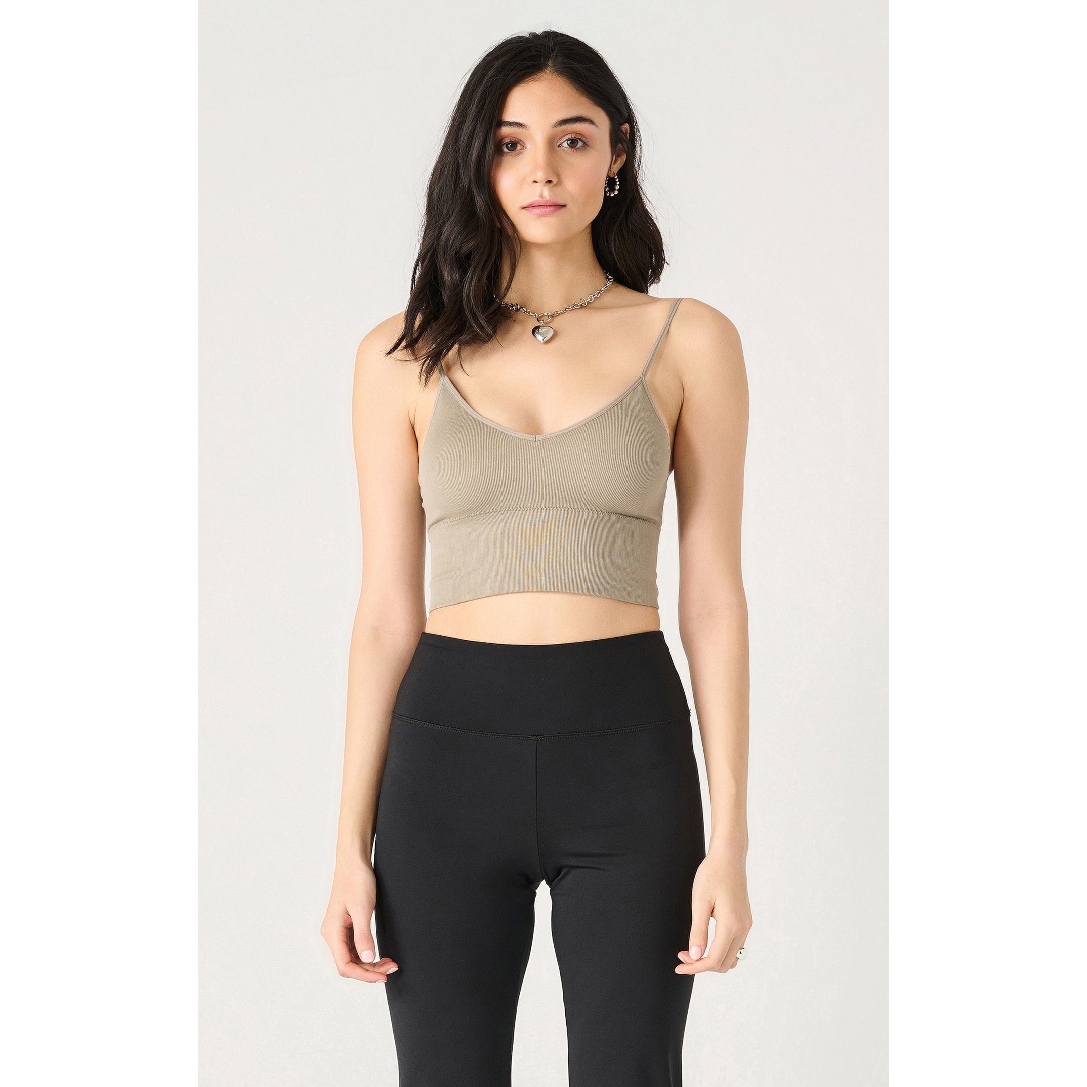 Dex - Seamless Bra Top in Taupe