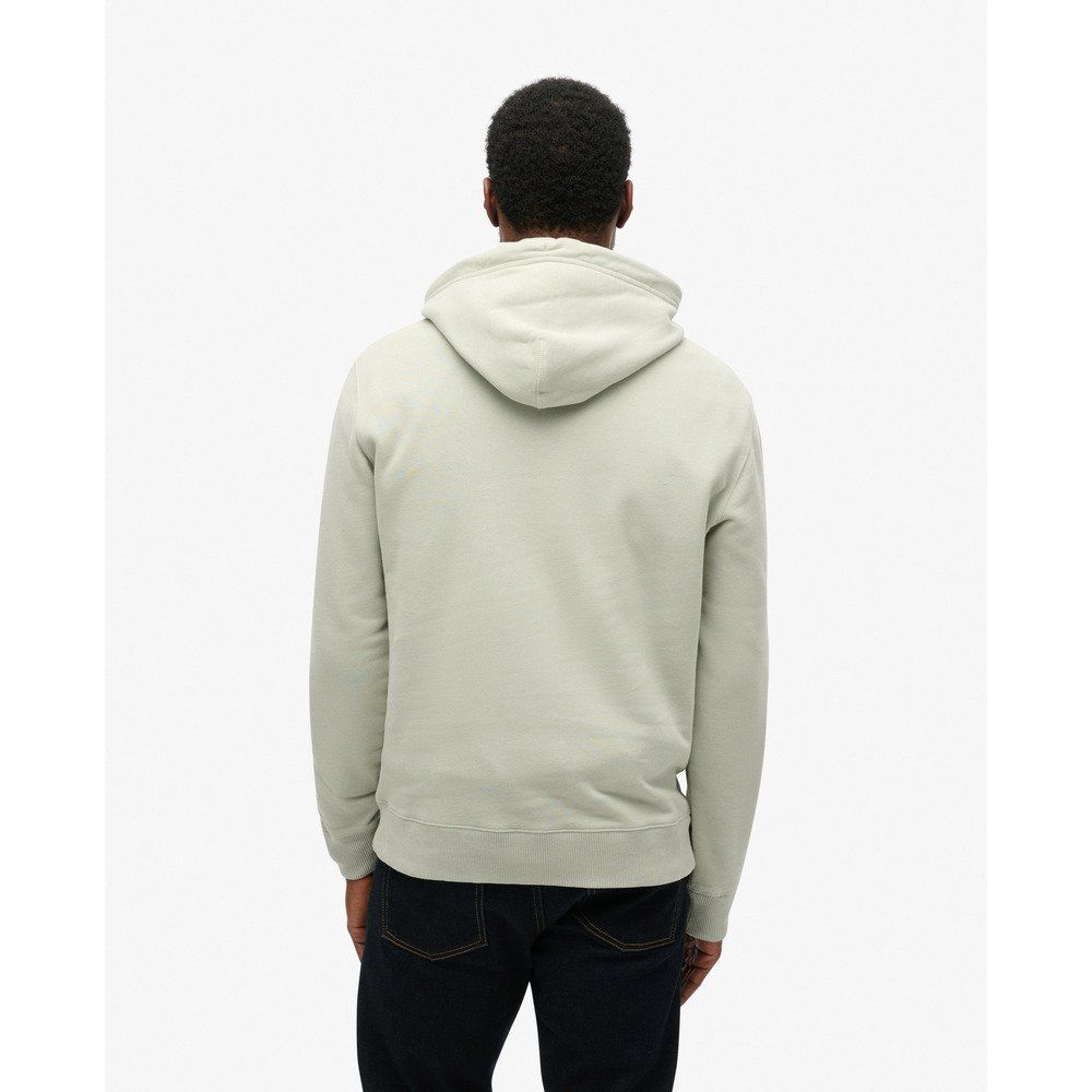 Super Dry - Core Logo Fade Loose Hoodie in Puritan Grey