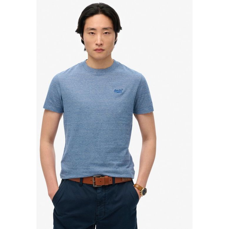 Super Dry - Essential Logo T-Shirt in Ocean Blue Feeder