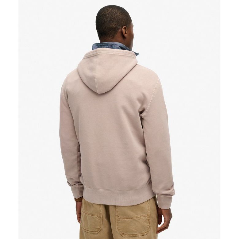 Super Dry - Micro Logo Hoodie in Beige