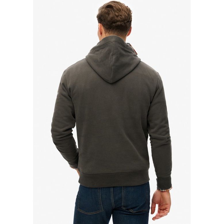 Super Dry - Essential Logo Hoodie min Vintage Black