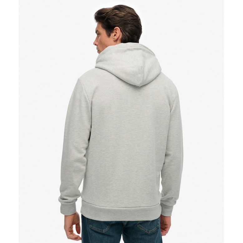 Super Dry - Athletic Essentials Hoodie in Cadet Grey Marl