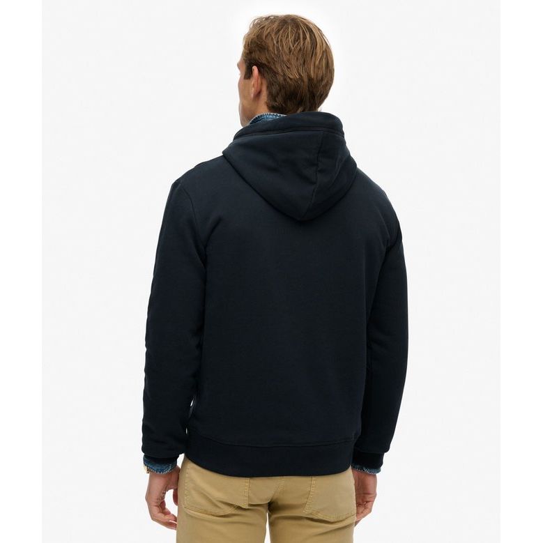 Super Dry - Essential Logo Hoodie in Black