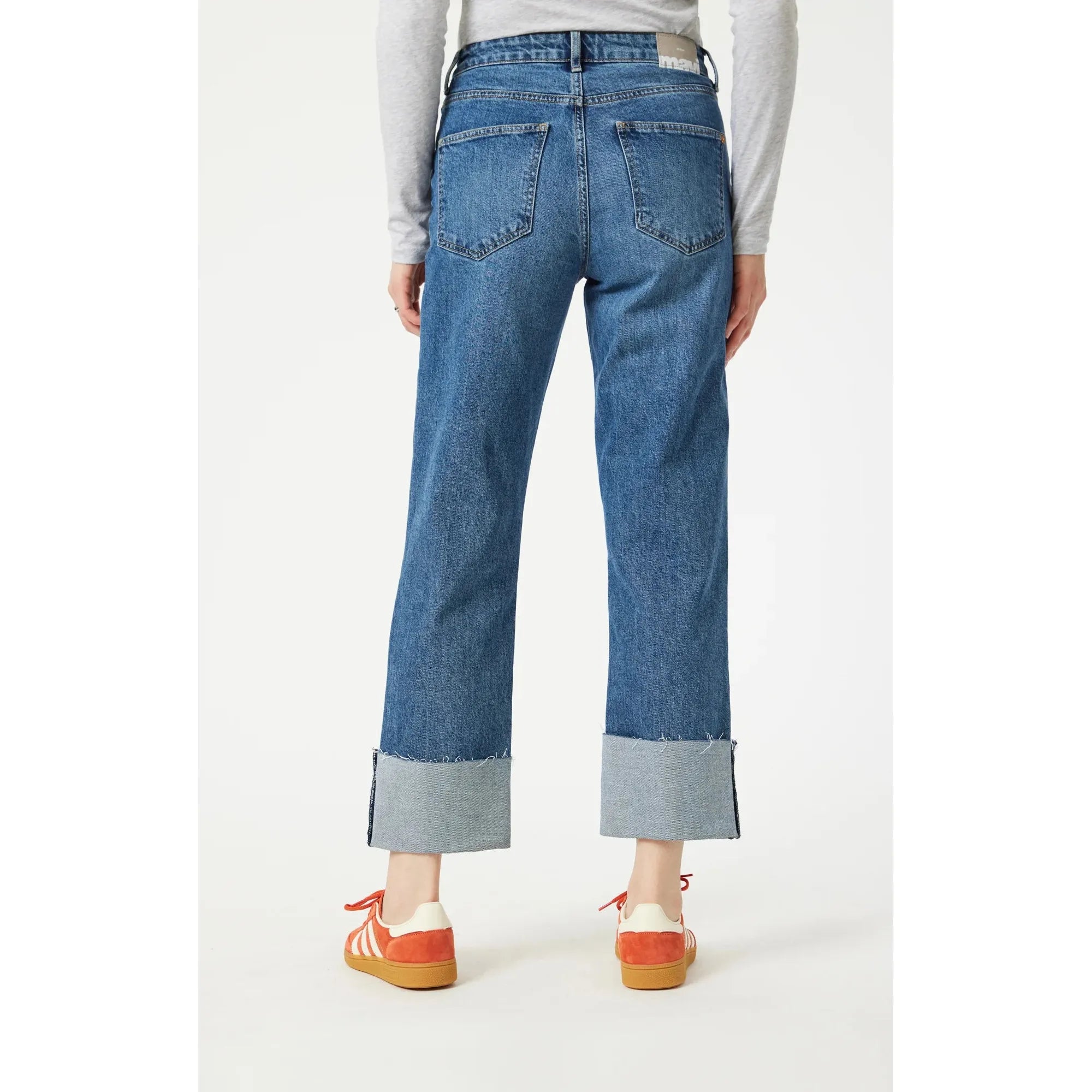 Mavi Savannah Cuffed Straight in Shaded Classic Blue - Main Image