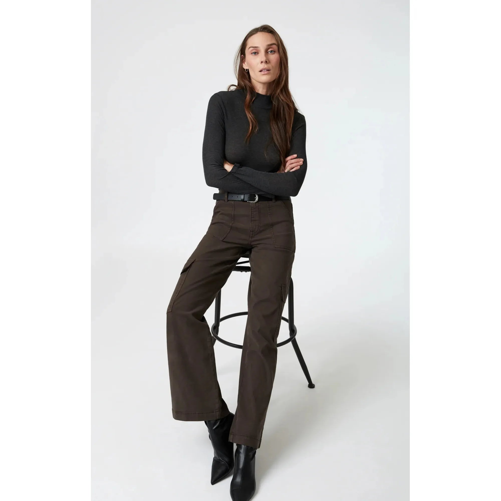 Mavi - Alva Straight Leg Cargo in Oak Luxe Twill