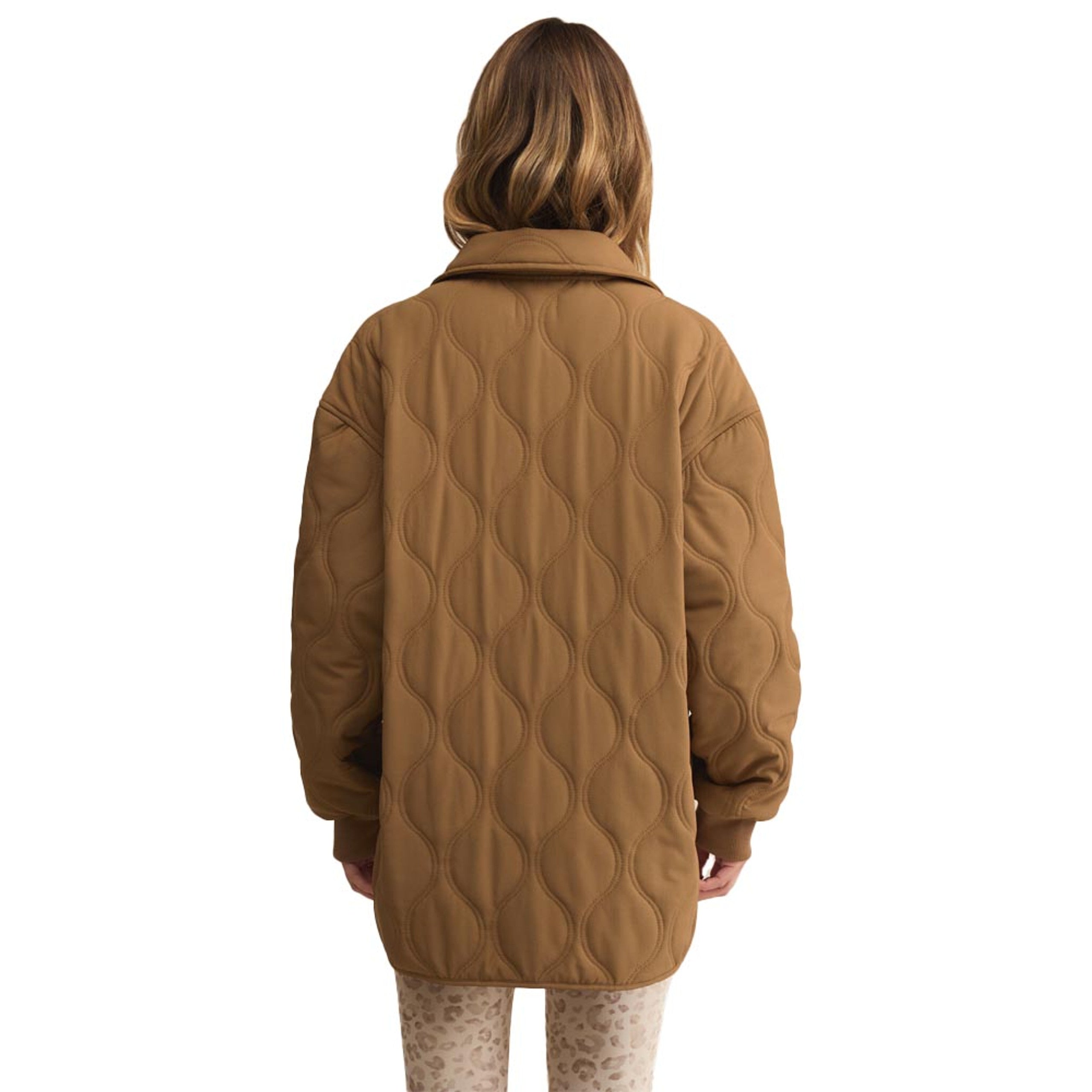 Z Supply - Active Long Distance Quilted Jacket in Toasted Sesame