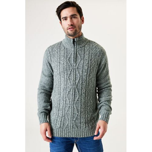 Garcia - Cable 1/2 Zip Sweater in Vetiver