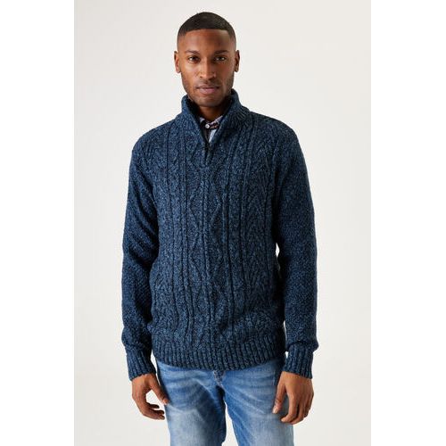 Garcia - Cable 1/2 Zip Sweater in Deep Ink