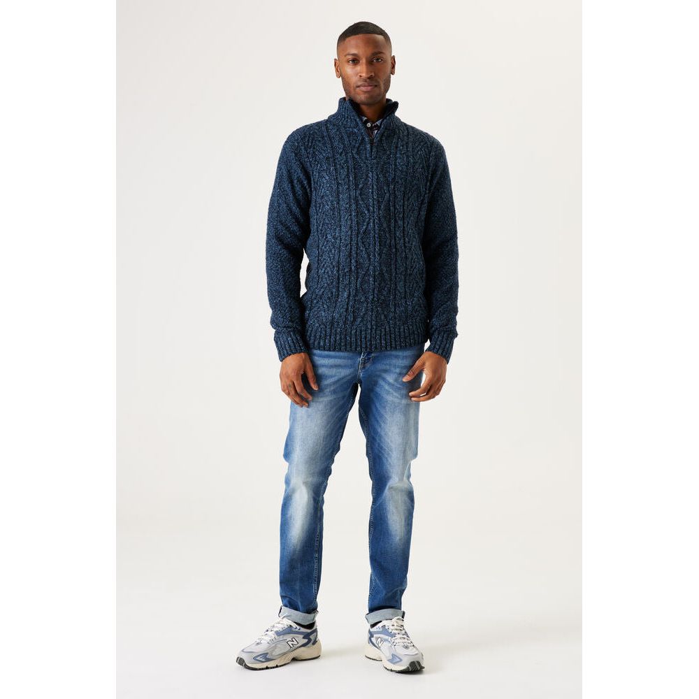 Garcia - Cable 1/2 Zip Sweater in Deep Ink