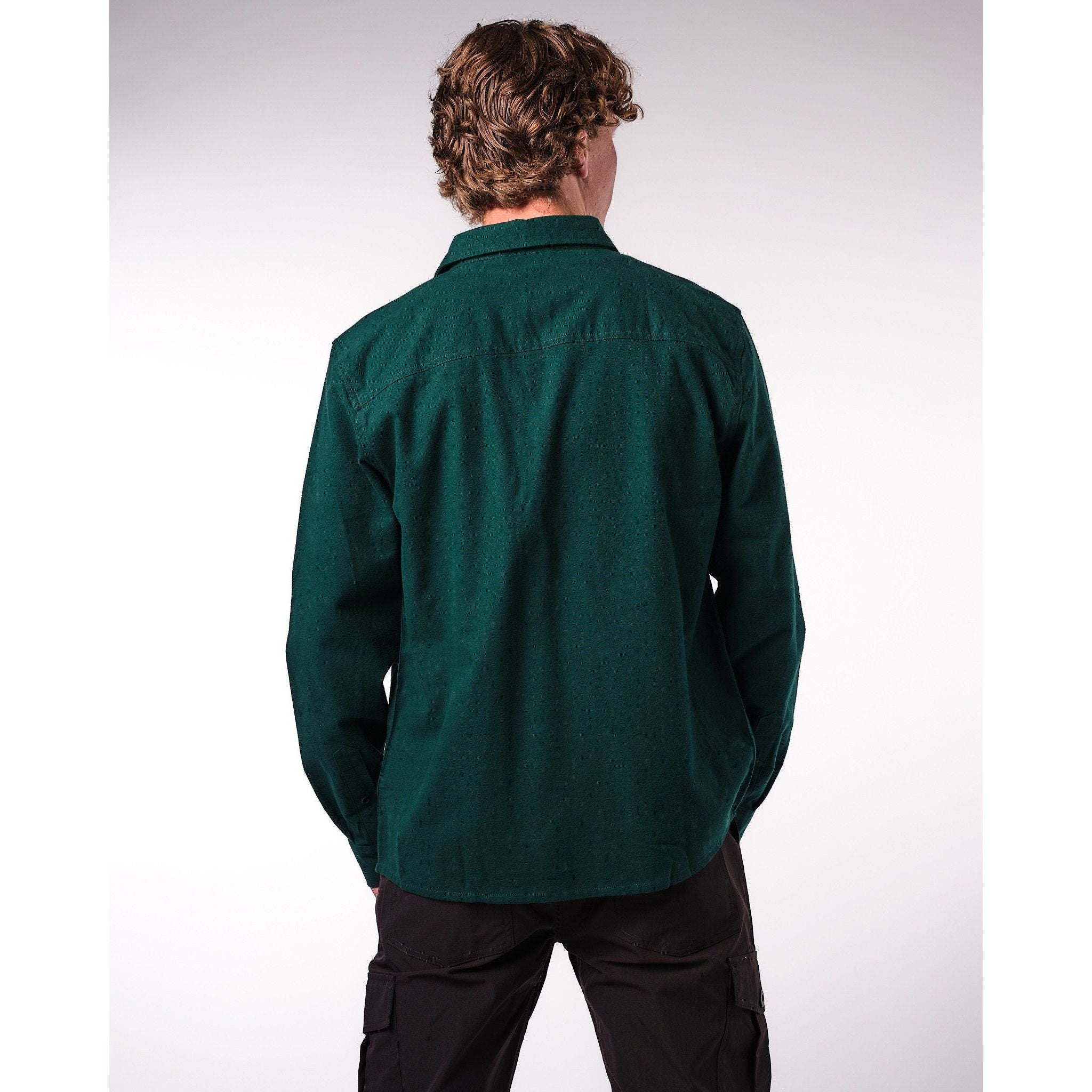 22 Fresh - LFG Flannel Button Up in Greenbacks-SQ0431737