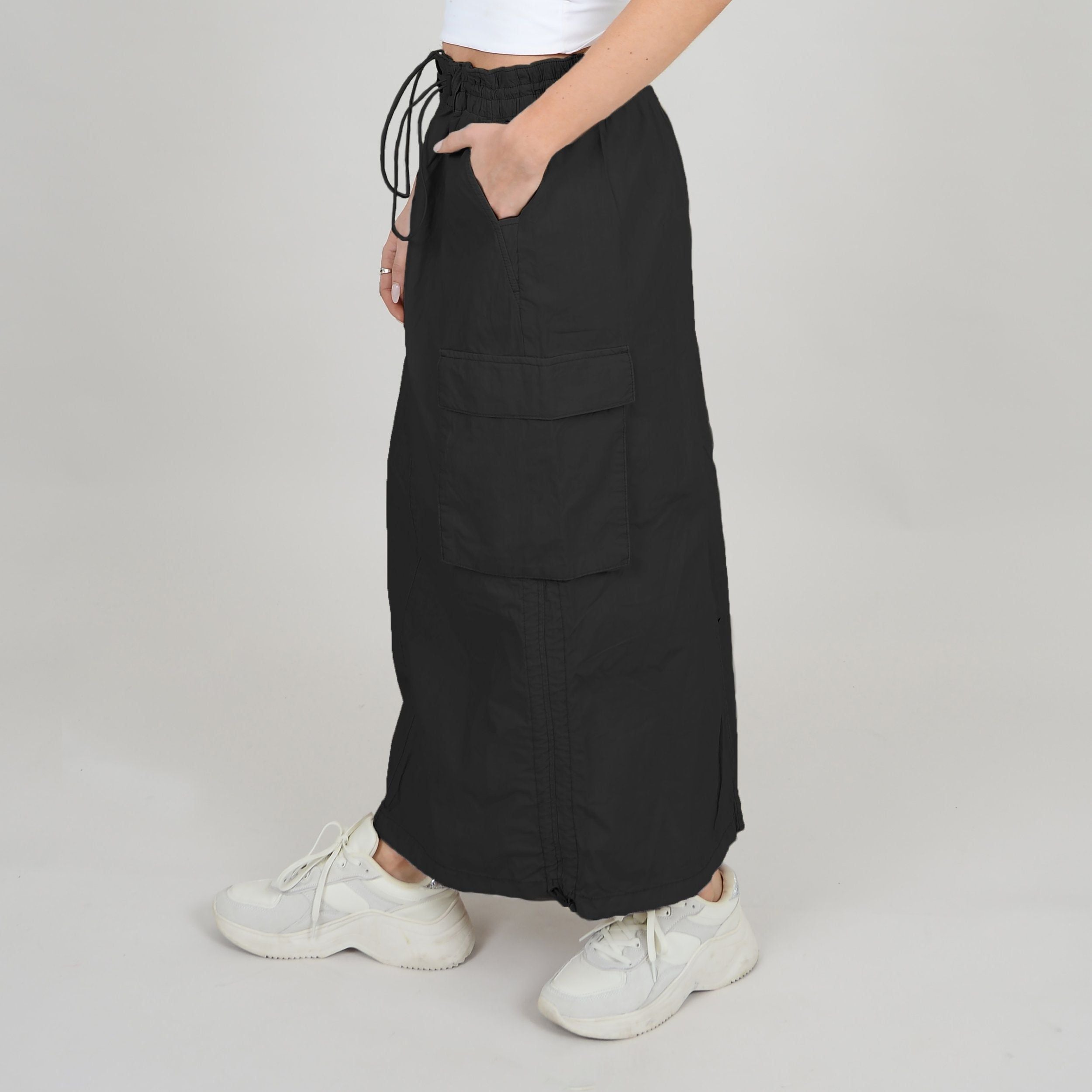 RD Style - Cargo Skirt in Black-SQ5951764