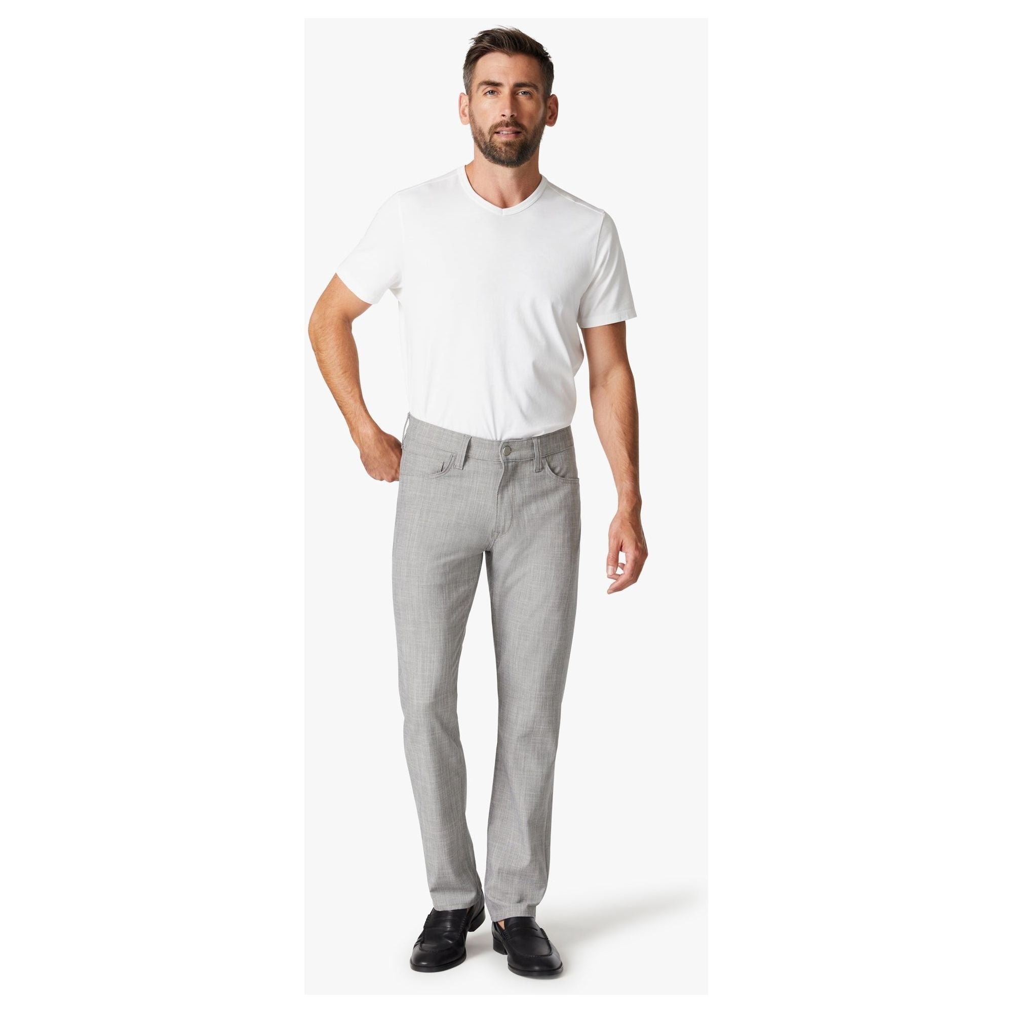 34 Heritage - Courage Straight Leg Pants In Magnet Cross Twill-SQ5053482