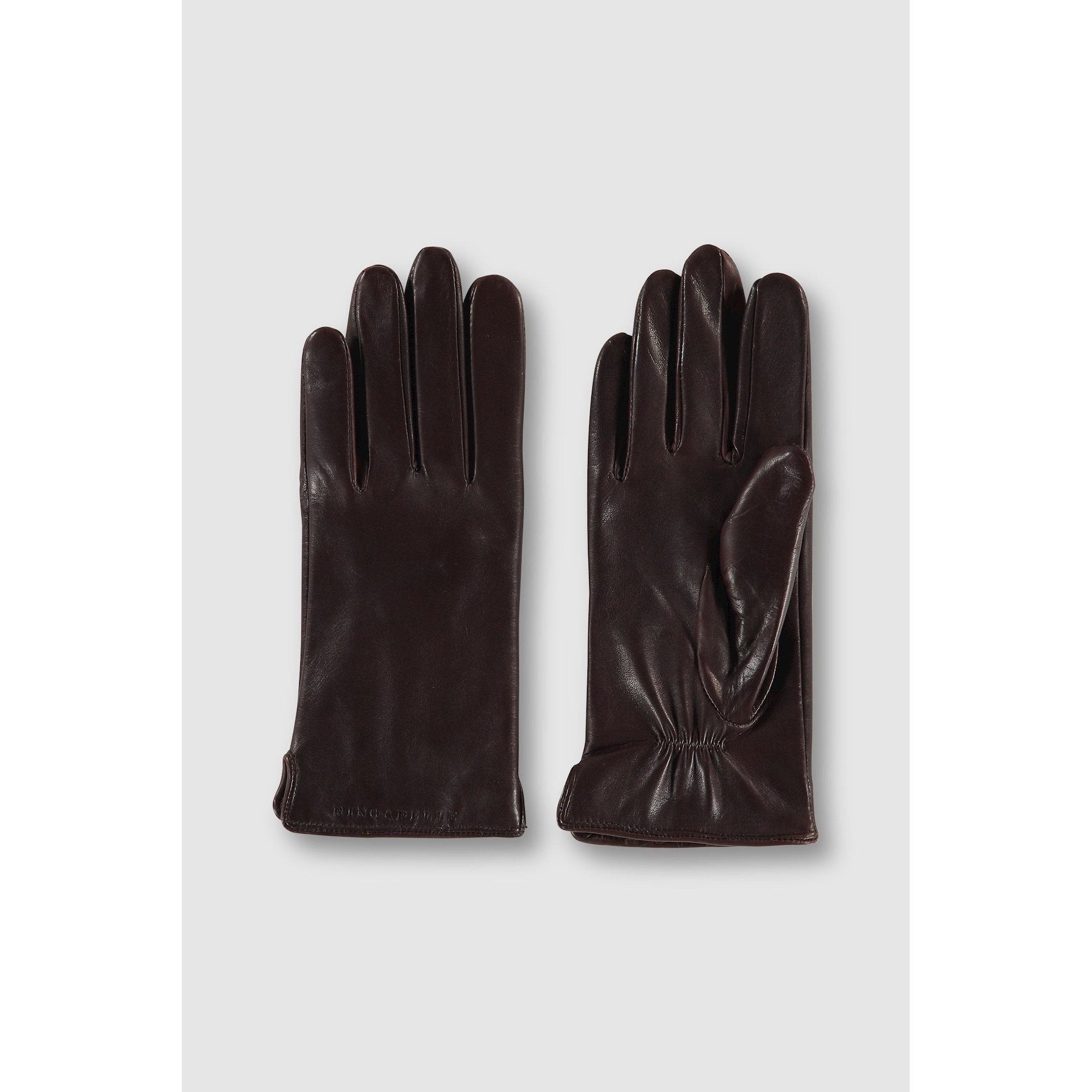 Rino & Pelle - Alicia Leather Gloves in Dark Brown-SQ8114277