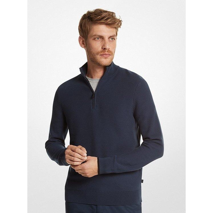 Micheal Kors - 1/2 Zip Sweater in Navy-SQ0153714