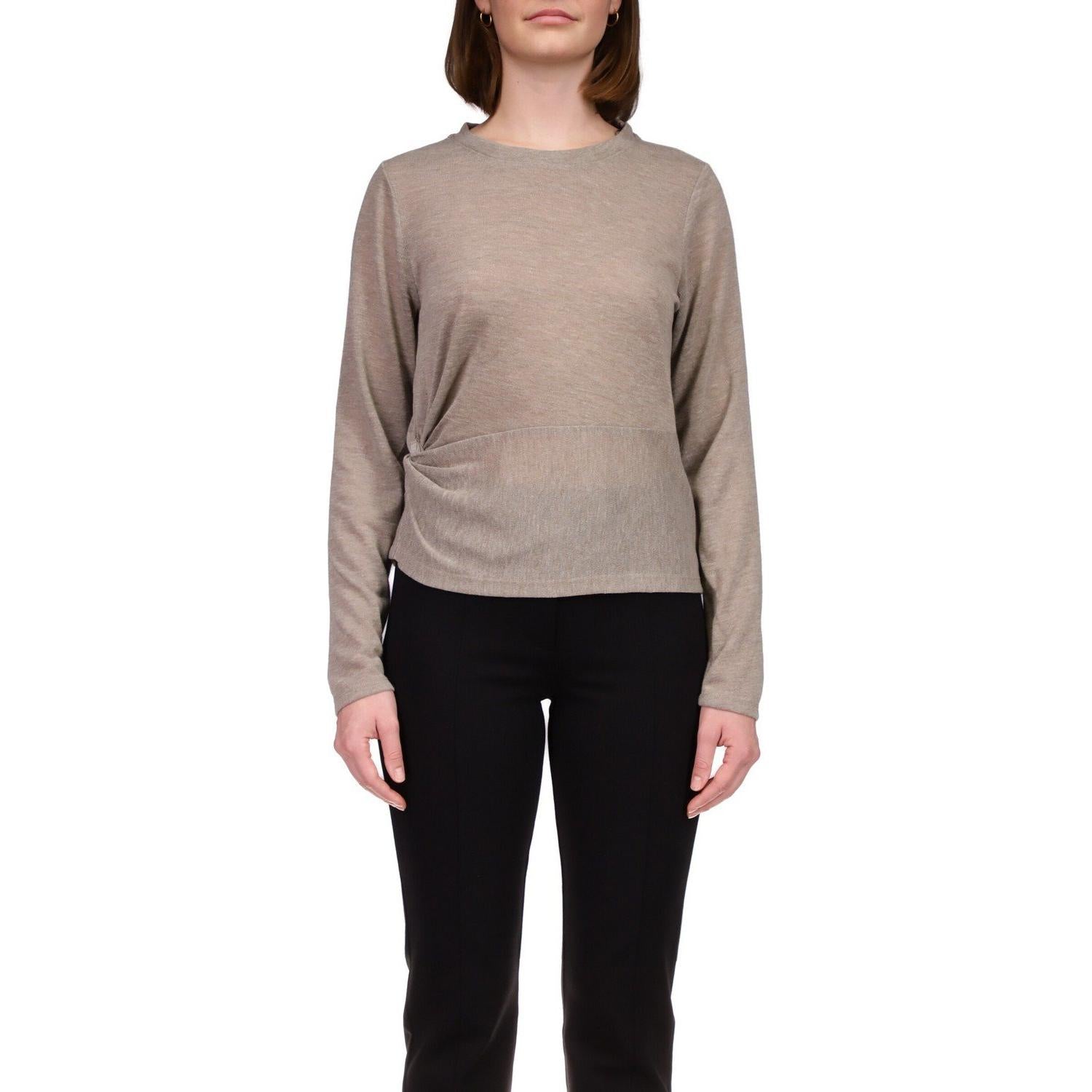 Sanctuary - Knot Your Business Top in Heather Canteen-SQ0989191