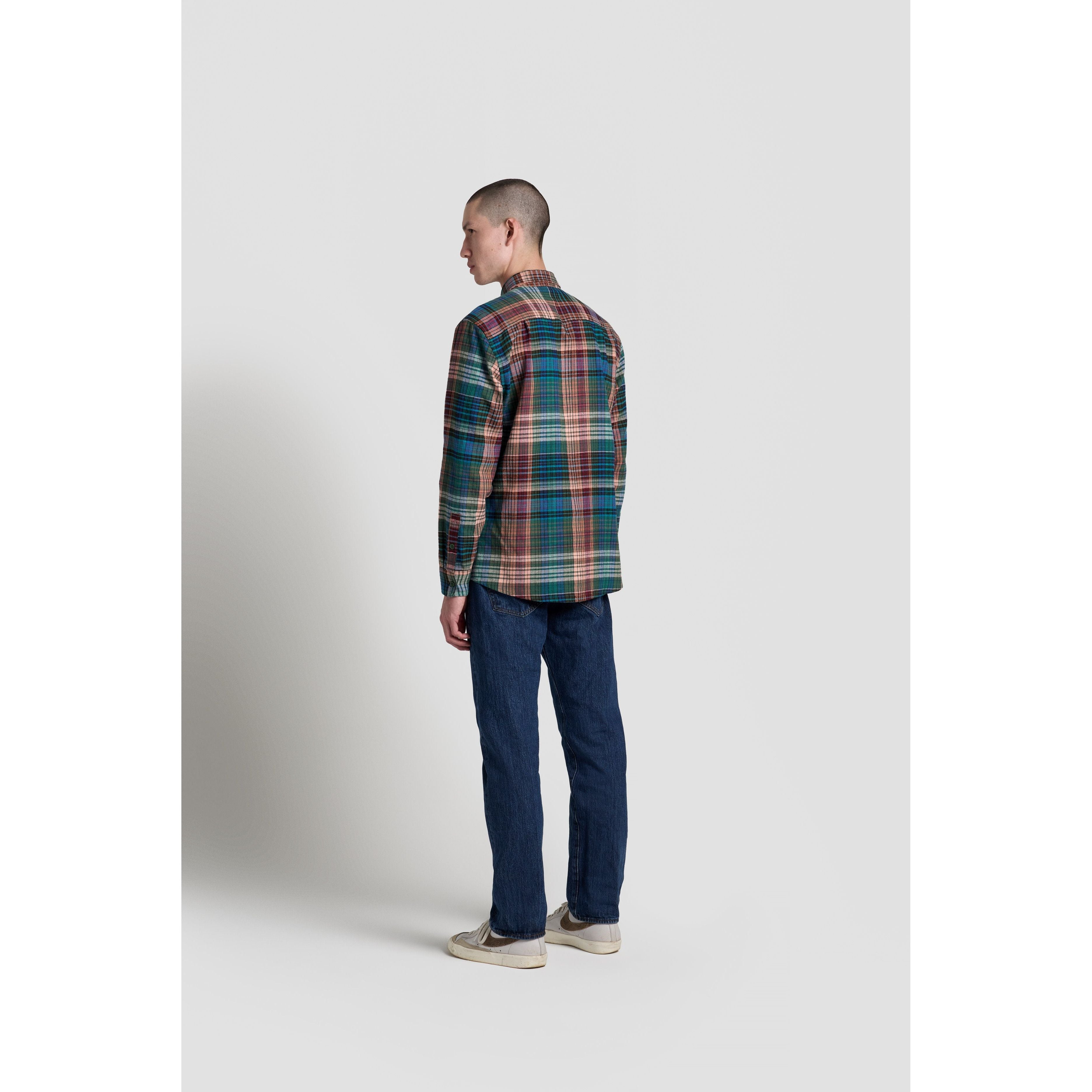 Poplin & Co - Mid Weight Flannel Shirt in Alta Plaid-SQ4677622