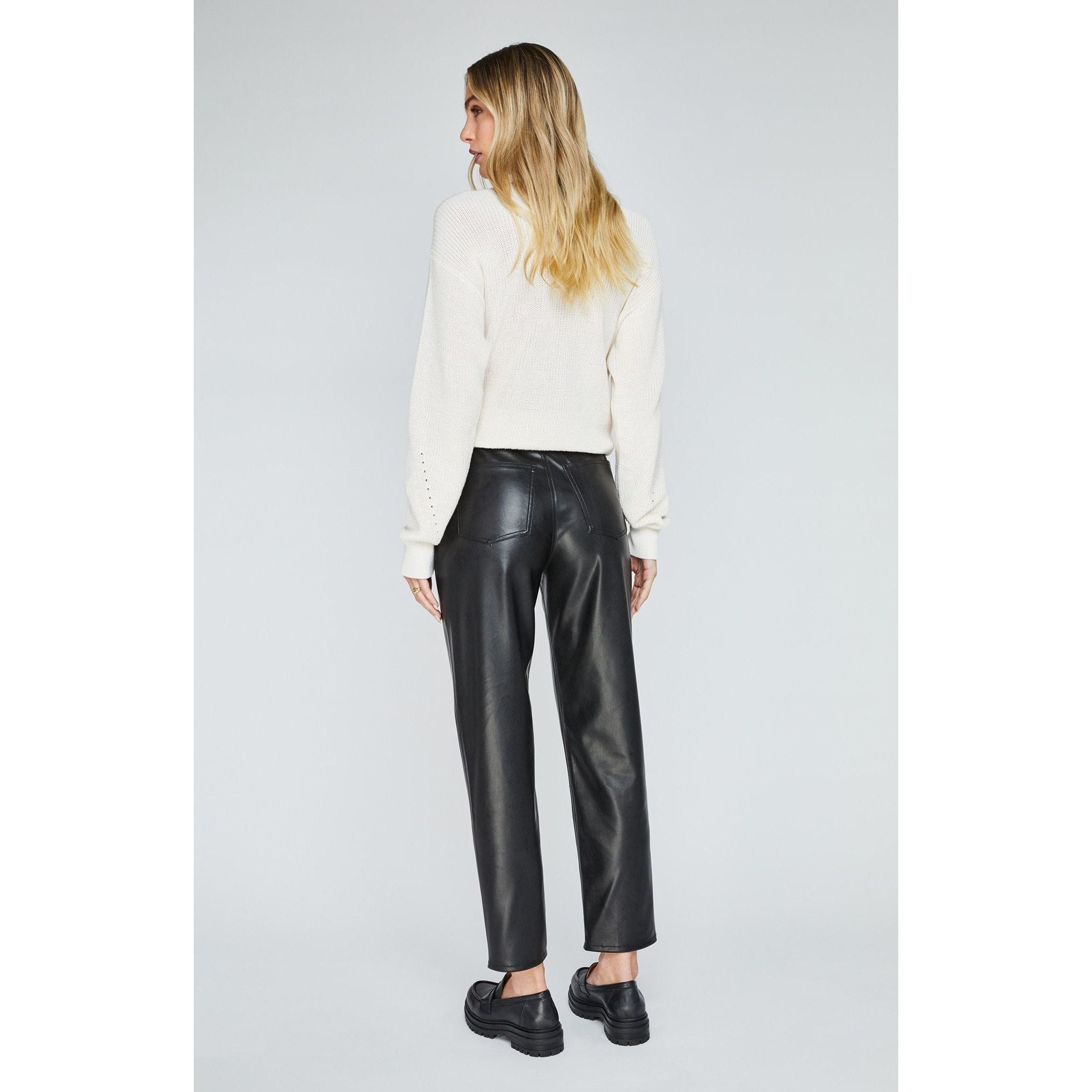 Gentle Fawn - Carter Faux Leather Pant in Black-SQ9762047