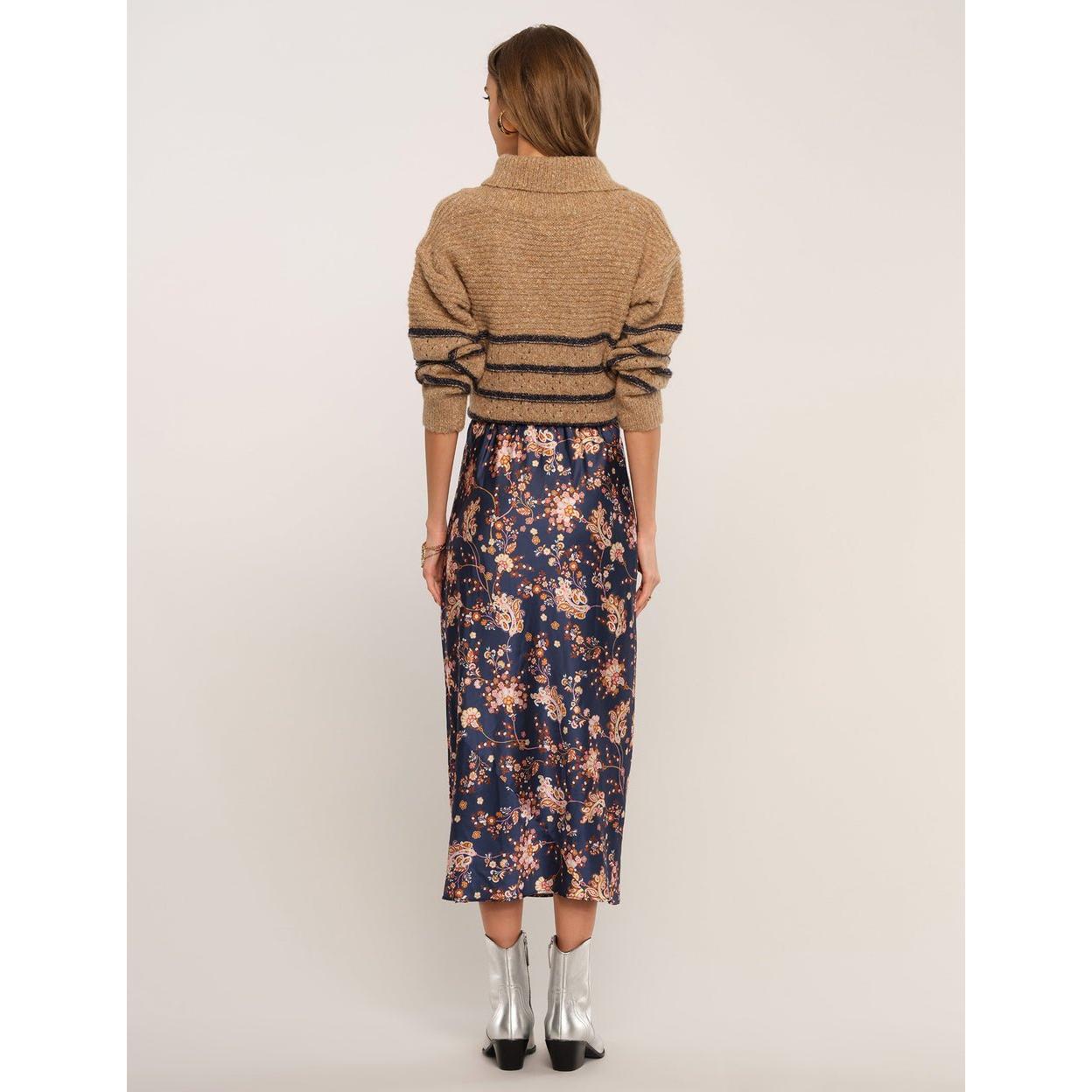 Heartoom - Sheridan Skirt in Navy Floral-SQ0028708