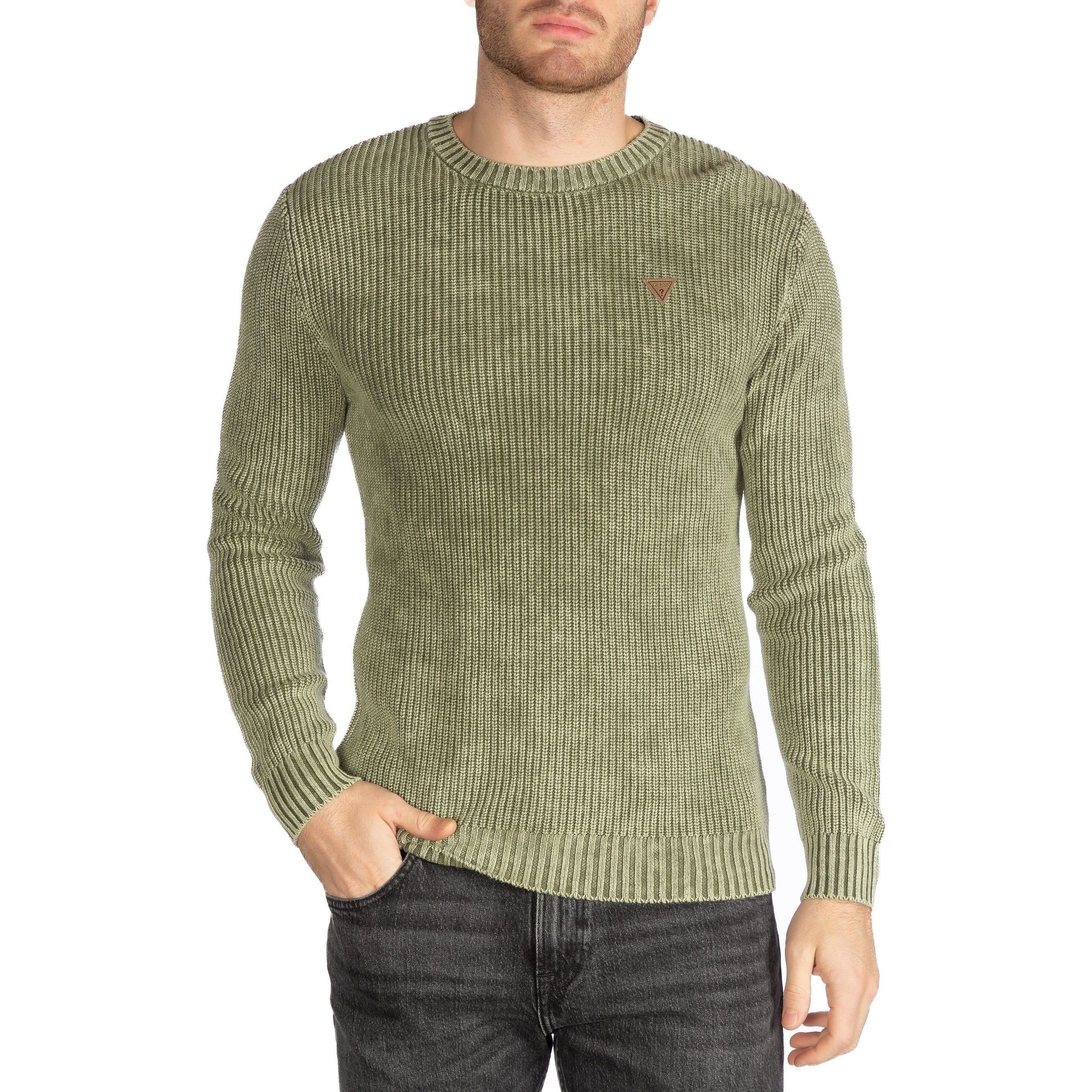 Guess - Angus Ribbed Sweater in Dusty Sage-SQ0378355