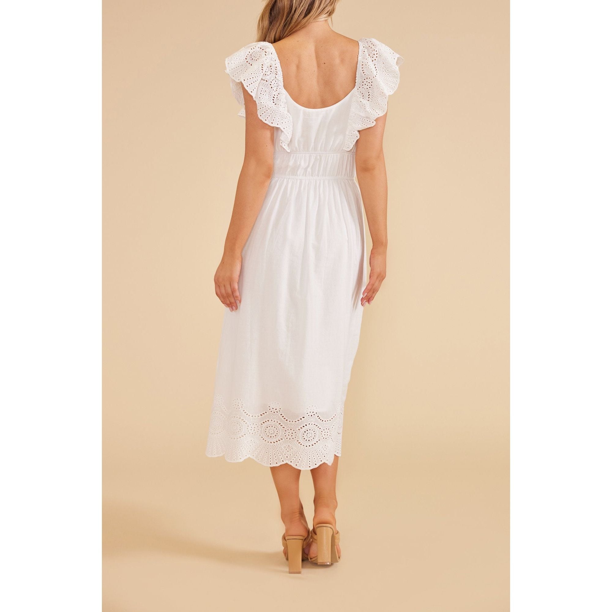 Mink Pink - Starling Midi Dress in White-SQ8705930