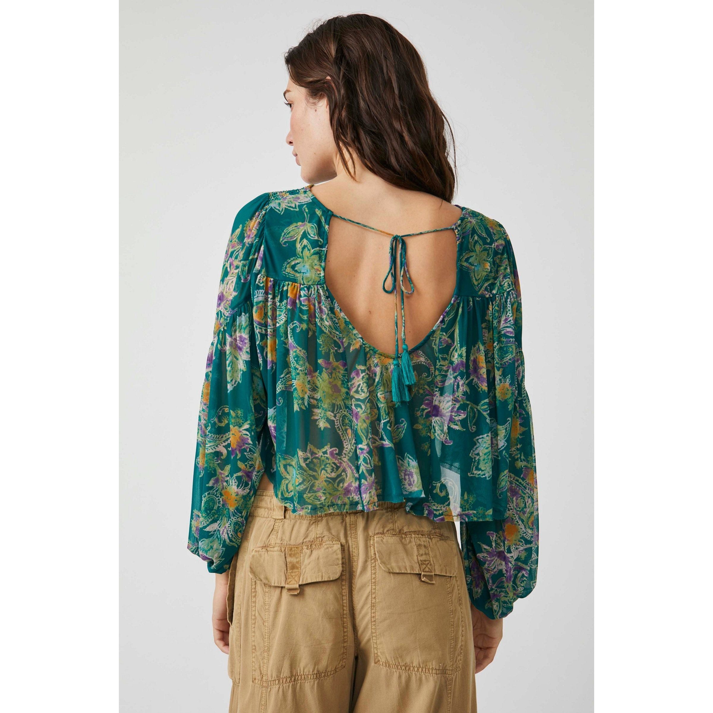 Free People - Up For Anything Top in Emerald-SQ4504122
