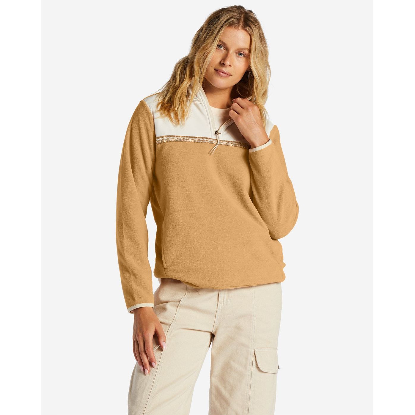 Billabong - Boundary Lite Mock Neck Sweatshirt in Latte-SQ6093825