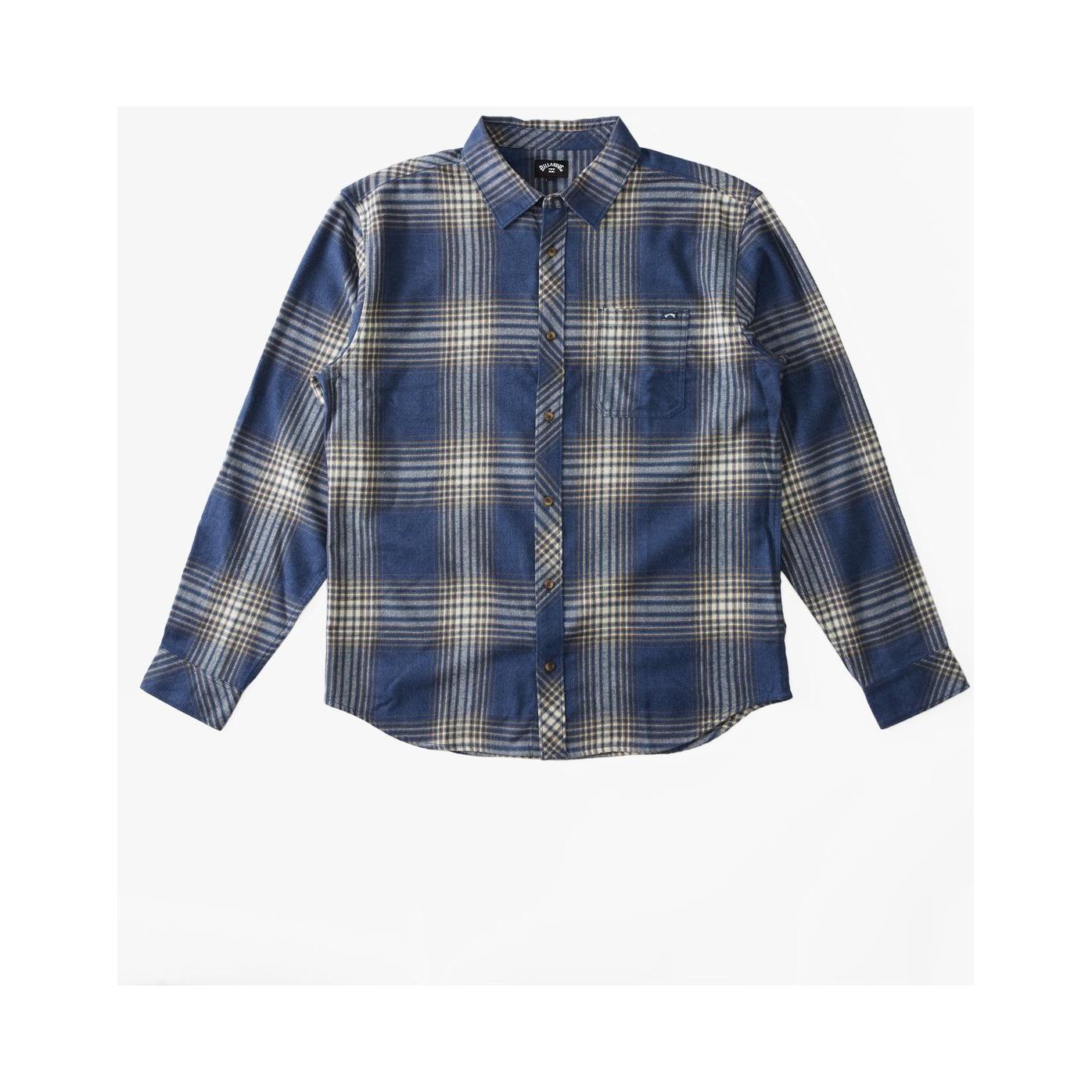 Billabong - Coastline Flannel Long Sleeve Shirt in Dark Navy-SQ3162680