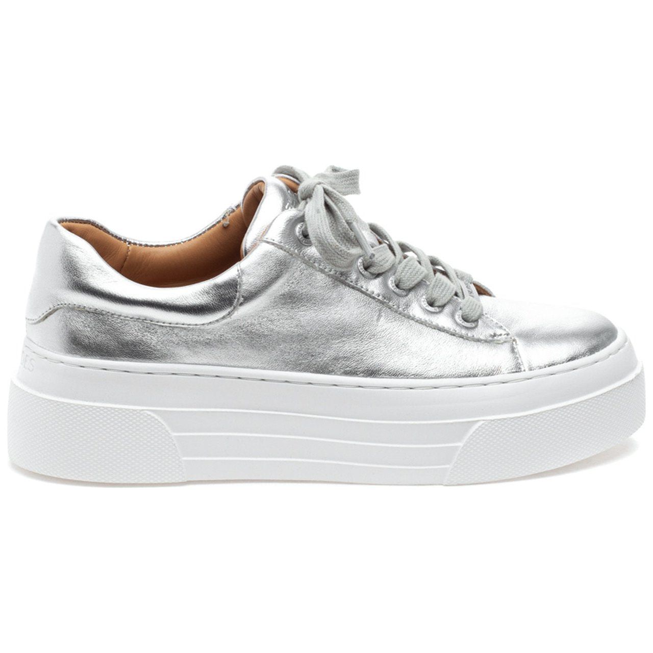 J Slides - Amanda Sneaker in Silver-SQ4110581