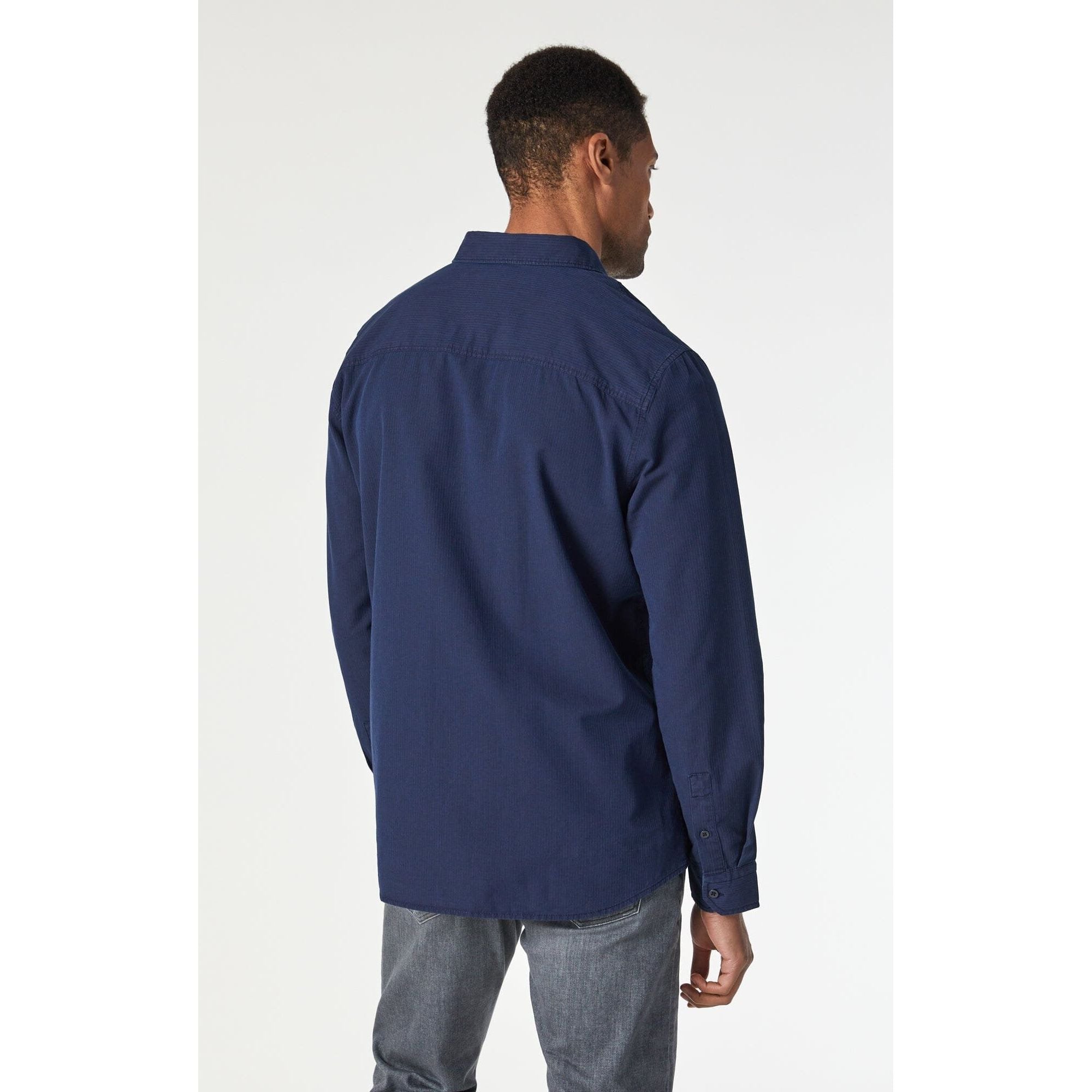 Mavi - Striped Button Up Shirt in Indigo-SQ6438563