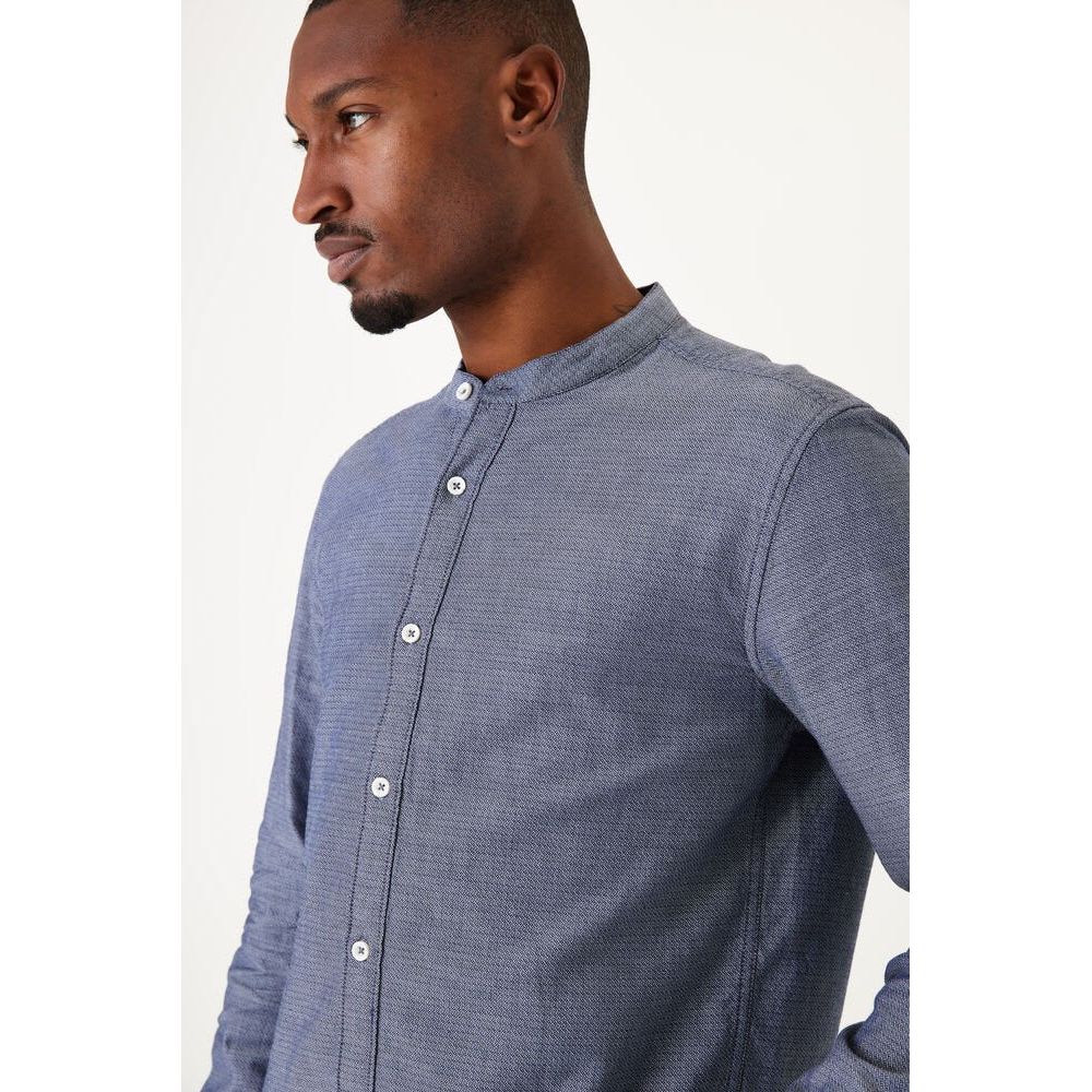 Garcia - Dobby Button Up in Woven Chambray-SQ4653336