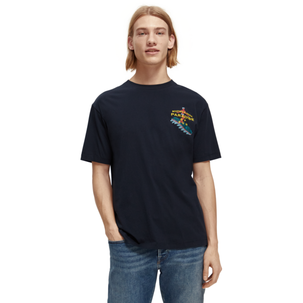 Scotch & Soda - Embroidered Tee in Navy-SQ3240705